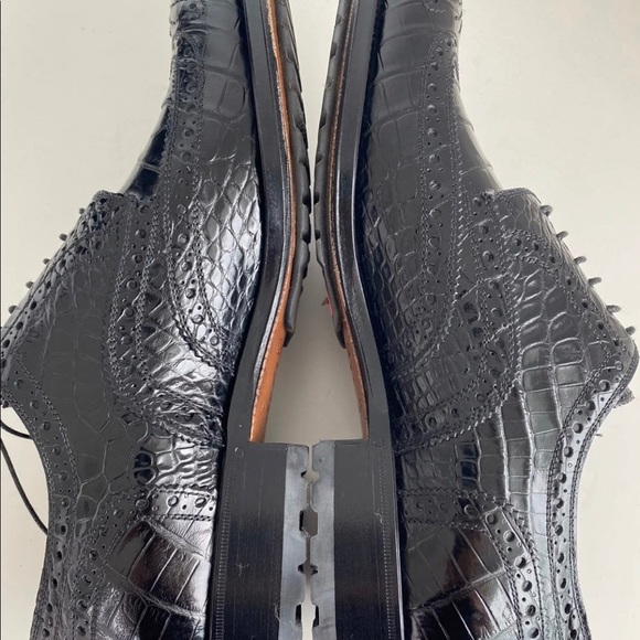 CAPORICCI 3318 BLACK Alligator shoes - Picture 4 of 12